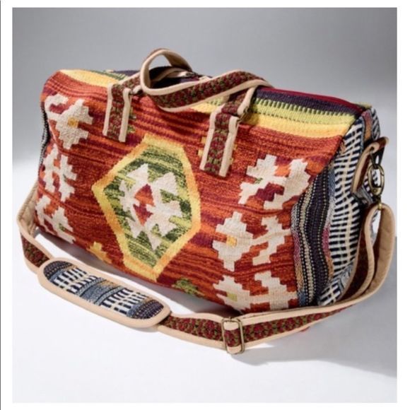 Handbags - Navajo pattern, boho style weekender bag
